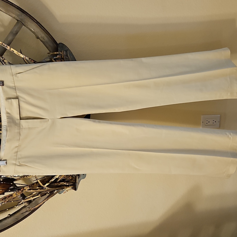 Theory Cream Wide Leg Pants